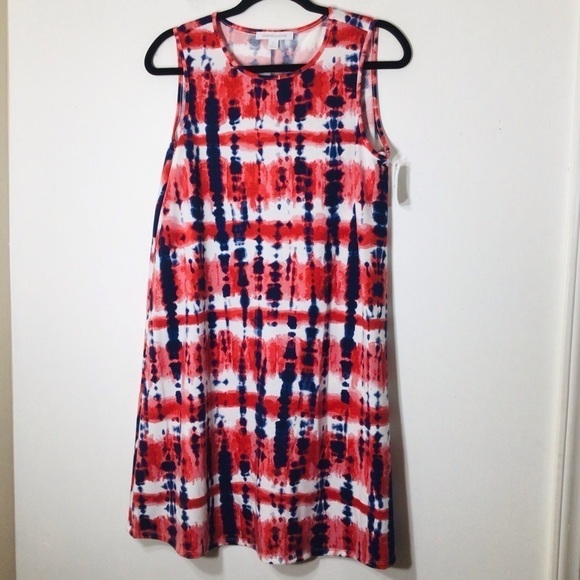 NWT Celebrate Together 4th of July Tshirt Tie Dye Dress Small - Picture 1 of 6